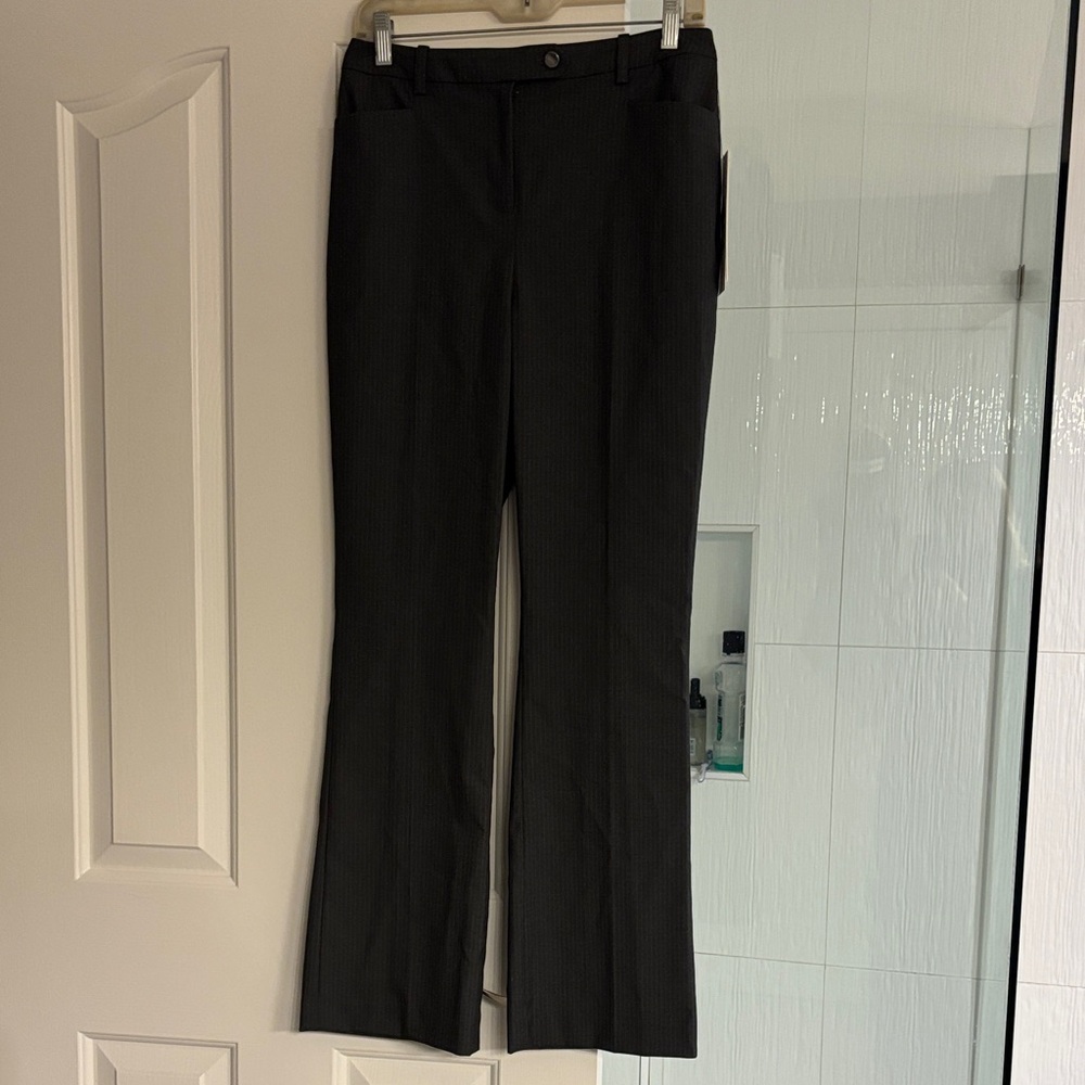 Calvin Klein Modern Fit Pants Charcoal Pinstriped